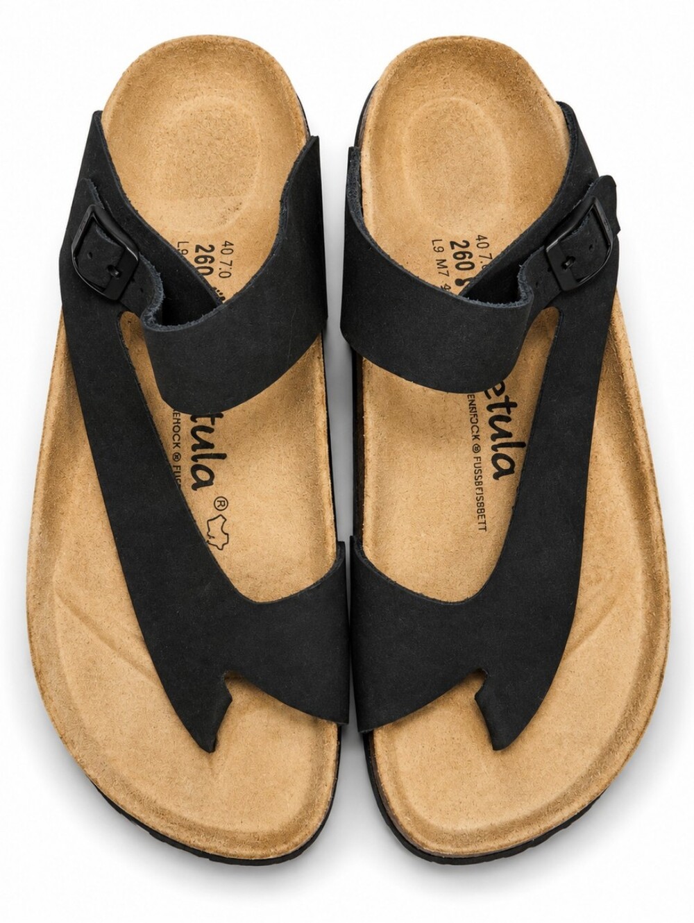 Betula Birkenstock Black Leather Sandals EU 40 US Women’s 9 & Men's 7